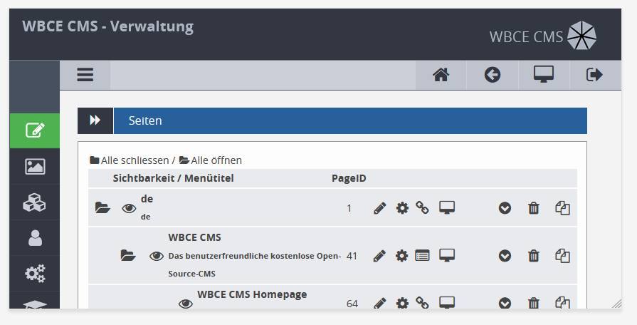 WBCE am klugen Telefon